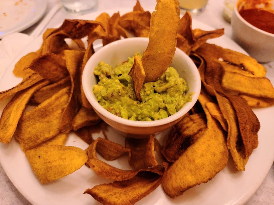 Mariquitas with Avocado Dipping